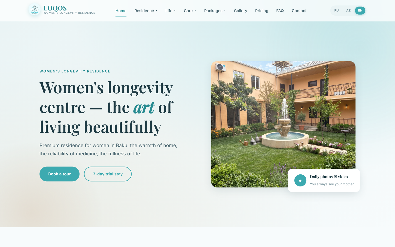 LOQOS Qadın — women’s longevity residence